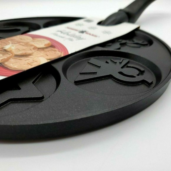 Nordic Ware Holiday Snowman Angel Pancake Pan Cast Aluminum Non-stick - Picture 10 of 13
